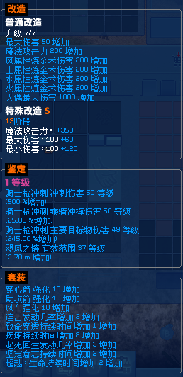 点击放大图片 笔记:骑士枪配装参考